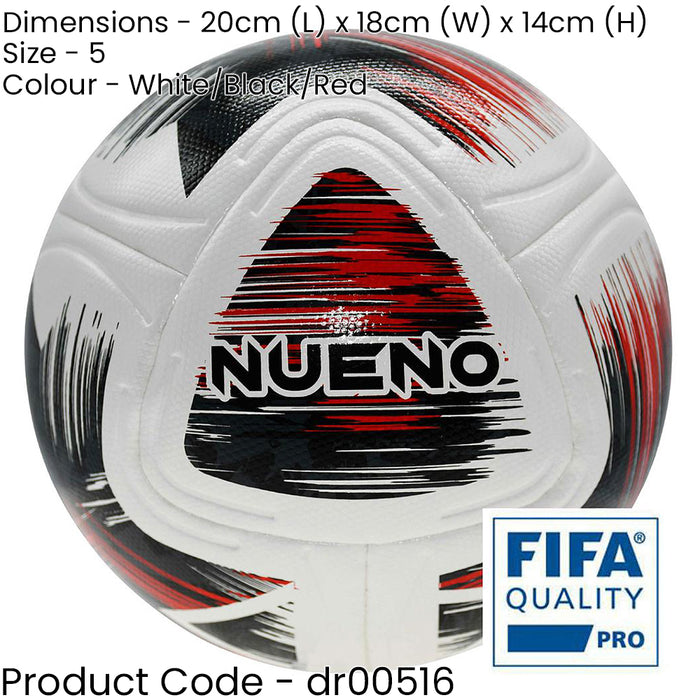 FIFA Official Pro Quality Match Football - Size 5 White/Black/Red 420 - 445gms