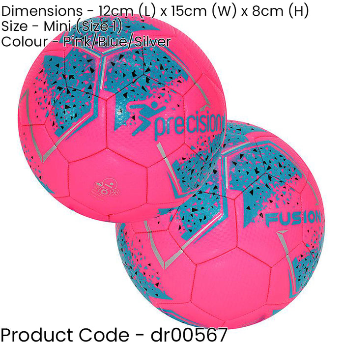 Size 1 Mini Training Football - PINK/BLUE At Home Keep Up Control Training Ball