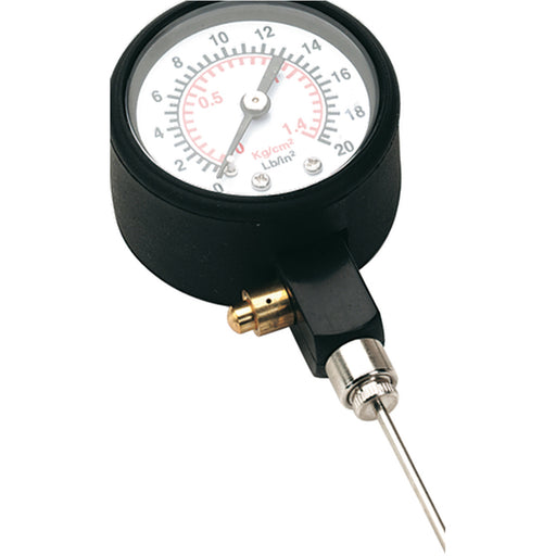 Football / Sports Ball Air Pressure Gauge Reader Removable Needle Lb/In & KG/cm