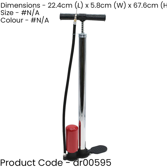 Manual Stirrup Foot Pump - Football Rugby Basketball Hand Operated Ball Inflator