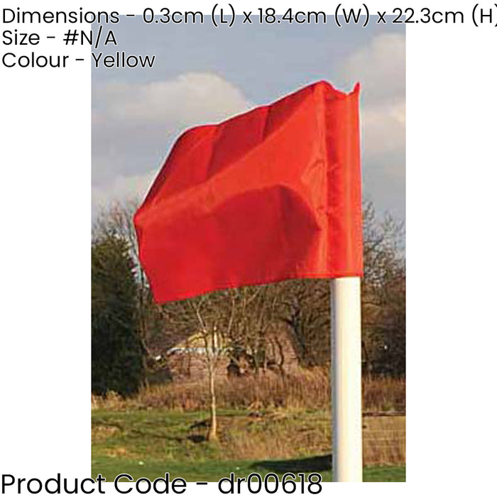 YELLOW Football Corner Flag - For 50mm / 2 Inch Posts Only All Weather Polyester