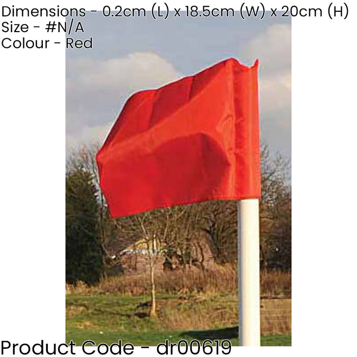 RED Football Corner Flag - For 50mm / 2 Inch Posts Only All Weather Polyester