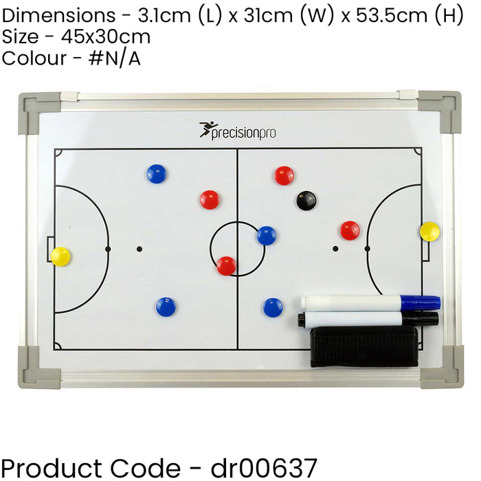 90 x 60cm Magnetic Wall Mounted Futsal Tactics Board Gaming Planning Whiteboard