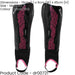 M - Football Shin Pads & Ankle Guards BLACK/PINK High Impact Slip On Leg Cover