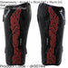 S - Football Shin Pad Guards - BLACK/RED - High Impact Wrap Around Leg Cover