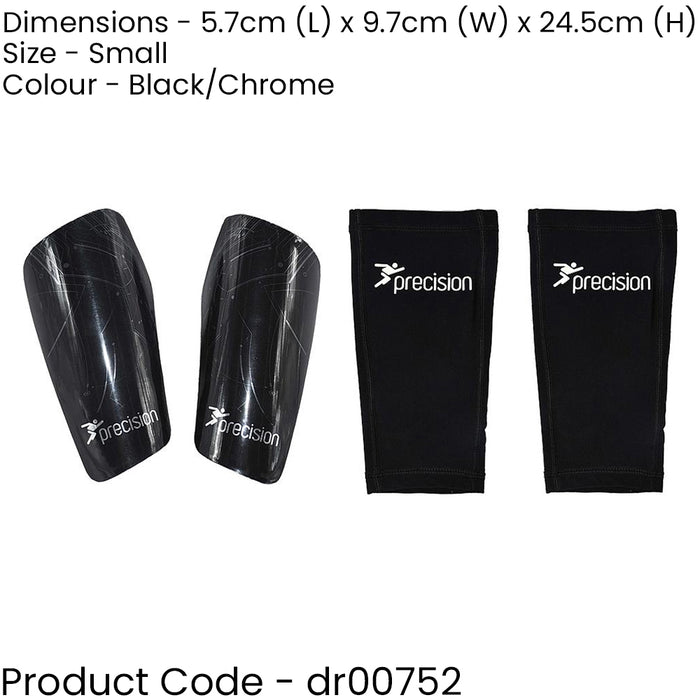S - Shinguard Sleeves & Shin Pad Insert Set - BLACK - Washable Leg Protection