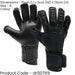 Size 8 Professional ADULT Goal Keeping Gloves - ELITE 2.0 BLACKOUT Keeper Glove