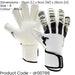 Size 8 Professional ADULT Goal Keeping Gloves - ELITE 2.0 Black & White Keeper