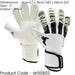 Size 11 Professional ADULT Goal Keeping Gloves - ELITE 2.0 Black & White Keeper