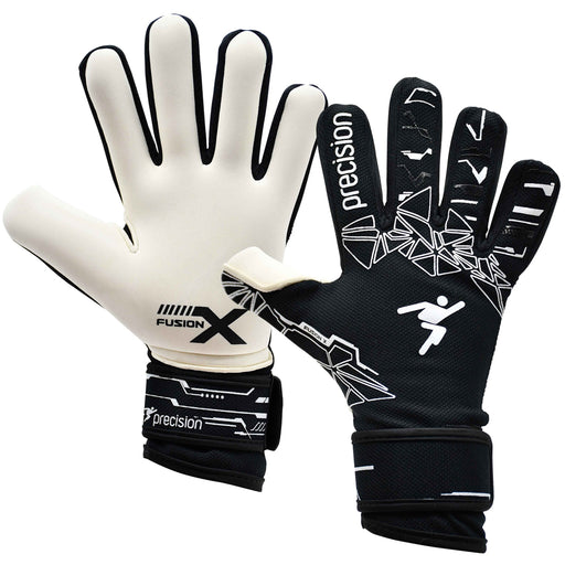Size 9.5 PRO ADULT Goal Keeping Gloves - Lightweight Black/White Keeper Glove