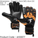 Size 9 PRO ADULT Finger Protect Goal Keeping Gloves Black/Orange Keeper Glove
