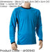 JUNIOR L 30-32 Inch BLUE Goal-Keeping Long Sleeve T-Shirt Shirt Top GK Keeper
