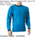 ADULT L 42-44 Inch BLUE Goal-Keeping Long Sleeve T-Shirt Shirt Top GK Keeper