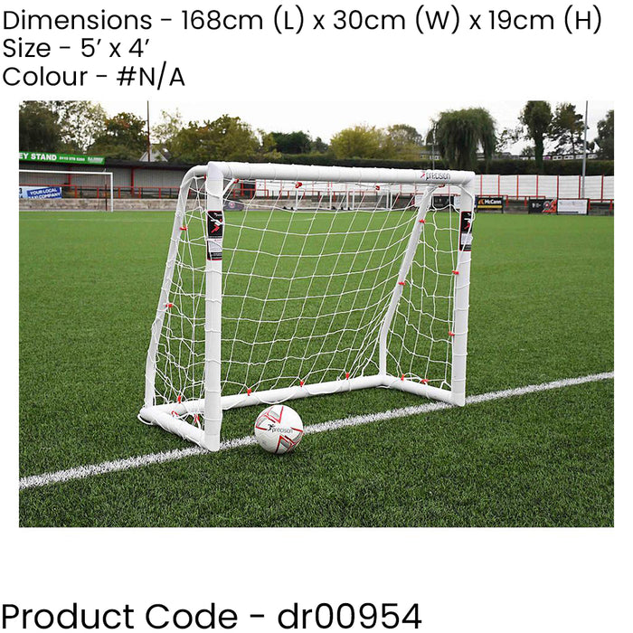 5 x 4 Feet Match Approved Football Goal Posts & Net - All Weather Outdoor Rated