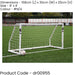 8 x 4 Feet Match Approved Football Goal Posts & Net - All Weather Outdoor Rated