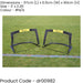 2 PACK - 3 x 2.25 Feet Fold Away Football Training Goal - Portable Side Game Net