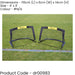 2 PACK - 4 x 3 Feet Fold Away Football Training Goal - Portable Side Game Net