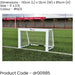 3 x 2.5ft Mini Folding Aluminium Target Goal Posts & Net Set - Football Accuracy