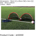 2 PACK - 110 x 80cm Pop Up Football Training Goal / Net - Portable Side Game