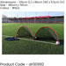 2 PACK - 180 x 110cm Pop Up Football Training Goal / Net - Portable Side Game