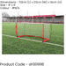 5 x 3 Feet Quick Set-Up Flexi Box Football Training Goal Net Portable Side Game