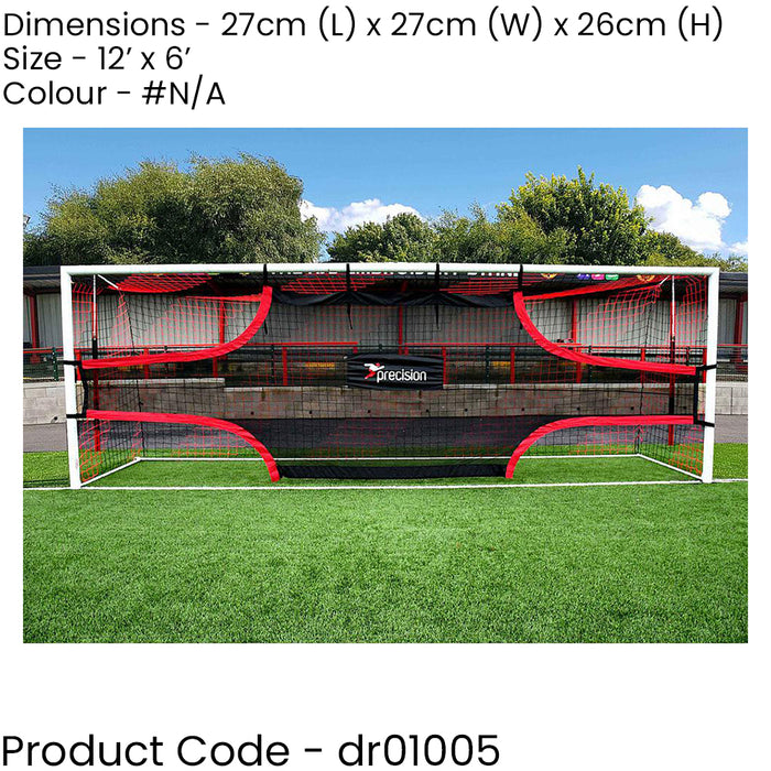 Football Shot Target Training Net - 12 x 6 Feet Goals - Striking Set Piece