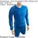 M ADULT Long Sleeve Marseille Shirt & Short Set - BLUE/WHITE 38-40" Football Kit