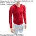 L JUNIOR Long Sleeve Marseille Shirt & Short Set - RED/WHITE 30-32" Football Kit