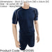 M JUNIOR Short Sleeve Training Shirt & Short Set - NAVY/WHITE PLAIN Football Kit