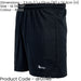 M ADULT Elastic Lightweight Football Gym Training Shorts - Plain BLACK 34-36"