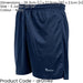 S JUNIOR Elastic Lightweight Football Gym Training Shorts - Plain NAVY 22-24"