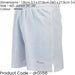 M/L JUNIOR Elastic Lightweight Football Gym Training Shorts - Plain WHITE 26-28"
