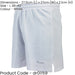 L ADULT Elastic Lightweight Football Gym Training Shorts - Plain WHITE 38-40"