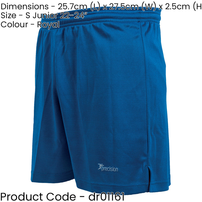 S JUNIOR Elastic Lightweight Football Training Shorts - Plain ROYAL BLUE 22-24"
