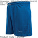L ADULT Elastic Lightweight Football Training Shorts - Plain ROYAL BLUE 38-40"