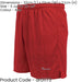 S JUNIOR Elastic Lightweight Football Gym Training Shorts - Plain RED 22-24"