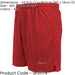 M/L JUNIOR Elastic Lightweight Football Gym Training Shorts - Plain RED 26-28"