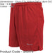 S ADULT Elastic Lightweight Football Gym Training Shorts - Plain RED 30-32"