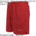 M ADULT Elastic Lightweight Football Gym Training Shorts - Plain RED 34-36"