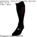 JUNIOR SIZE 8-11 Pro Football Socks - PLAIN BLACK - Ventilated Toe Protection