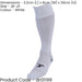 JUNIOR SIZE 8-11 Pro Football Socks - PLAIN WHITE - Ventilated Toe Protection