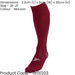 JUNIOR SIZE 8-11 Pro Football Socks - PLAIN MAROON - Ventilated Toe Protection