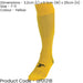 ADULT SIZE 7-11 Pro Football Socks - PLAIN YELLOW - Ventilated Toe Protection