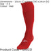 JUNIOR SIZE 3-6 Pro Football Socks - PLAIN RED - Ventilated Toe Protection