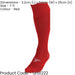 ADULT SIZE 7-11 Pro Football Socks - PLAIN RED - Ventilated Toe Protection