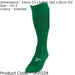 JUNIOR SIZE 12-2 Pro Football Socks - EMERALD GREEN - Ventilated Toe Protection