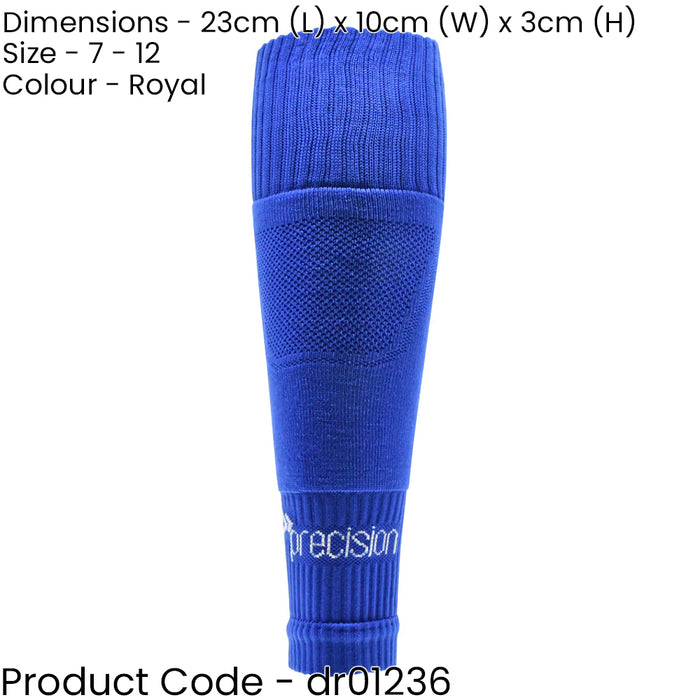 ADULT SIZE 7-12 Pro Footless Sleeve Football Socks - ROYAL BLUE - Stretch Fit 