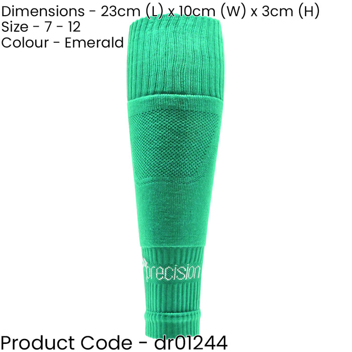 ADULT SIZE 7-12 Pro Footless Sleeve Football Socks - EMERALD GREEN Stretch Fit 