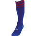 JUNIOR Size 12-2 Pro 3 Stripe Football Socks - ROYAL BLUE/RED - Contoured Ankle