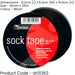 10 PACK - 19mm x 33m BLACK Sock Tape - Football Shin Guard Pads Holder Tape